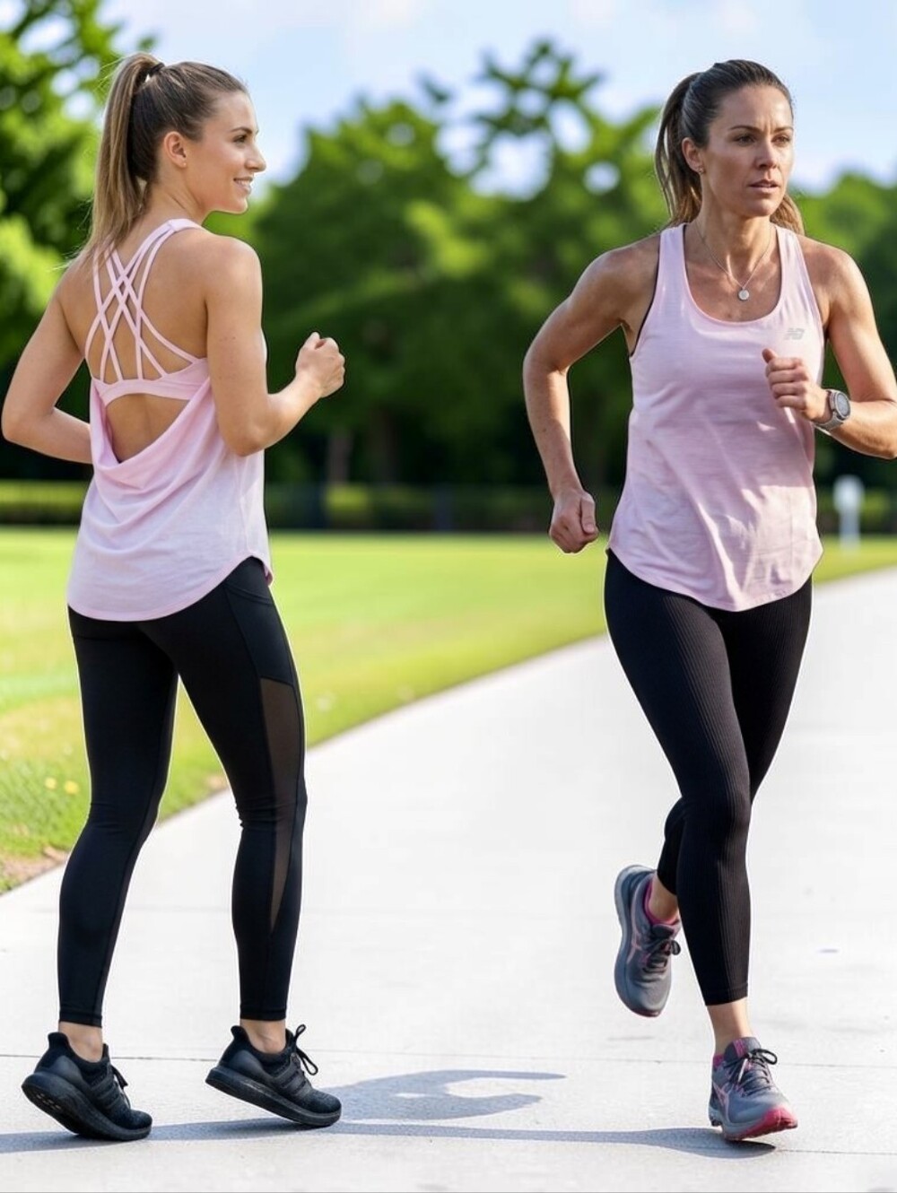 Lululemon Athletica Free To Be Serene Pearl Pink 2 In 1 Tank Top/ Medium Support